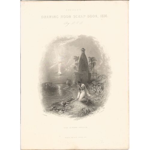 Gravure Anglaise Sur Acier Xixème(1836) / The Hindoo Mother