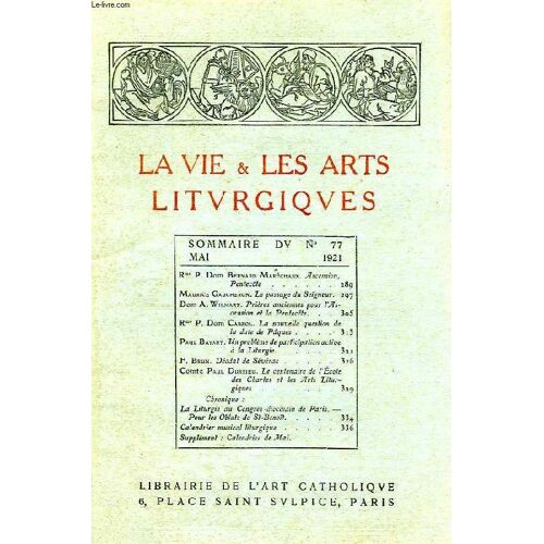 La Vie & Les Arts Liturgiques, N° 77, Mai 1921