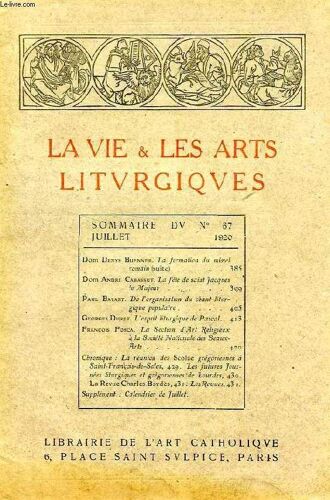 La Vie & Les Arts Liturgiques, N° 67, Juillet 1920