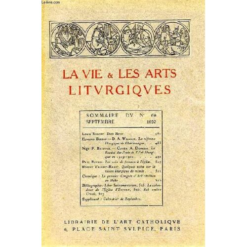 La Vie & Les Arts Liturgiques, N° 69, Sept. 1920