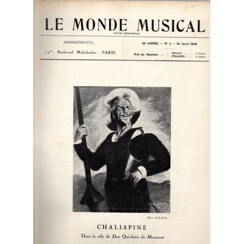 Le Monde Musical 4  30 Avril 1938