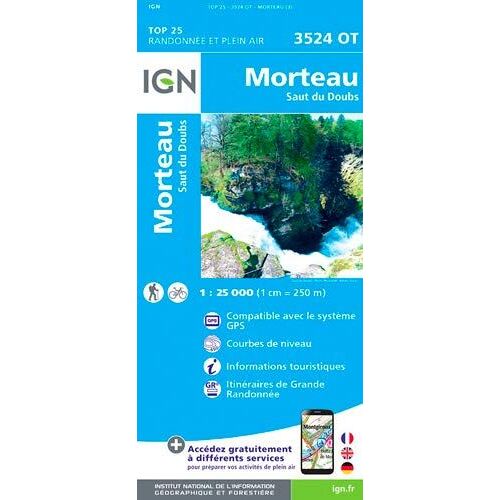 Morteau - Saut Du Doubs 1:25 000