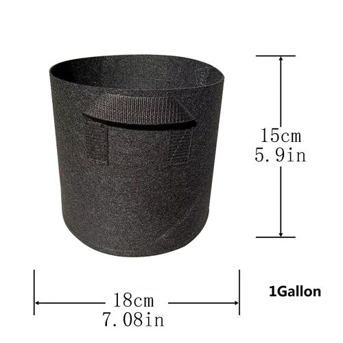 Pot En Tissu Non Tissé Épais Avec Poignées, Sac De Culture De 3 Gallons, Fournitures De Pépinière, Pots De Jardinière, Récipients, Accessoires