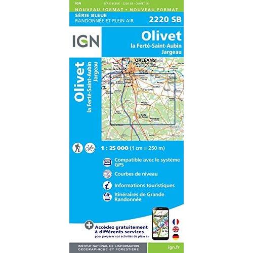 Olivet. La Ferté-Saint-Aubin. Jargeau 1:25 000