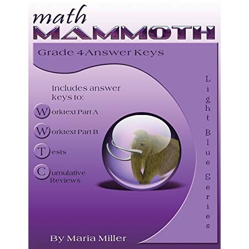 Math Mammoth Grade 4 Answer Keys