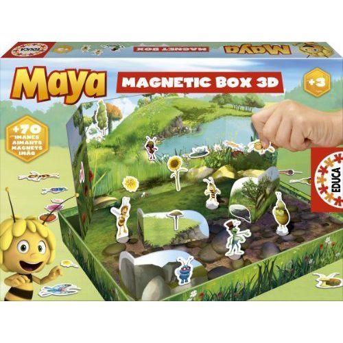 Educa - 15098 - Jeu De Société - Nouvelle Malette Magnétique Maya L'abeille 3d