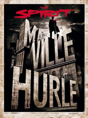 The Spirit /Ma Ville Hurle- Véritable Pré-Affiche De Cinéma Roulée - Format 120x160 Cm - De Frank Miller Avec Gabriel Macht, Samuel L. Jackson, Scarlett Johansson, Eva Mendes, Sarah Paulson - 2008