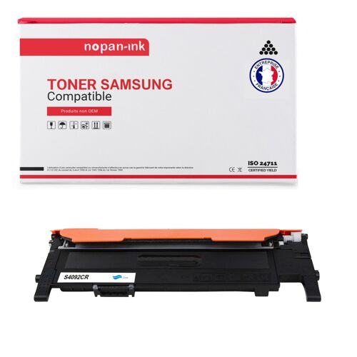 1 Toner pour SAMSUNG CLT-4092S ELS Cyan 1000 Pages avec Samsung CLP-310 Samsung CLP-310 N Samsung CLP-310 Series Samsung CLP-315 Samsung CLP-315 N Samsung CLP-315 W Samsung CLX-3170 FN Samsung CLX-317