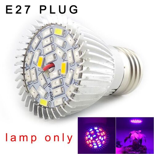 Lampe De Croissance Led Uv/Ir À Spectre Complet, Ensemble D'ampoules À Clip Pour Culture Hydroponique De Plantes En Chambre Ou Dans Une Serre