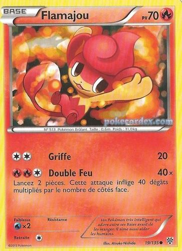 Flamajou 19/135 - Pokemon Tempête Plasma