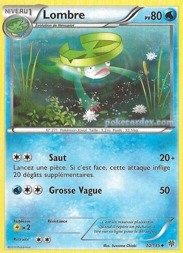 Lombre 30/135 - Pokemon Tempête  Plasma