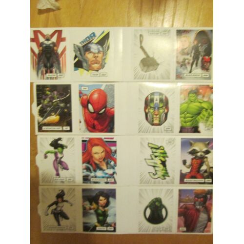 Lot De 16 Autocollants Héros Marvel/Leclerc 2020