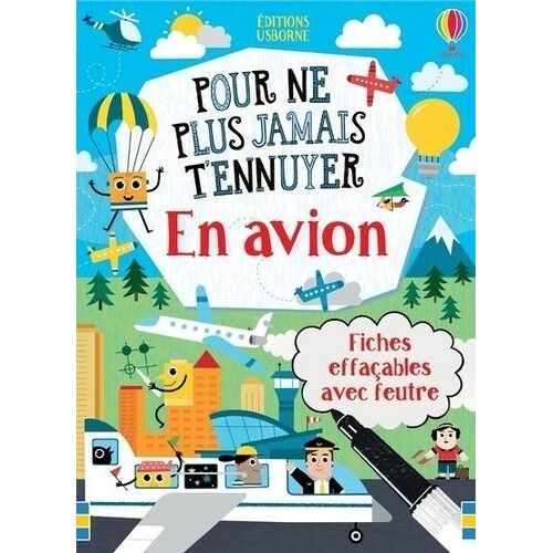 En Avion - Fiches Effaçables Avec Feutre