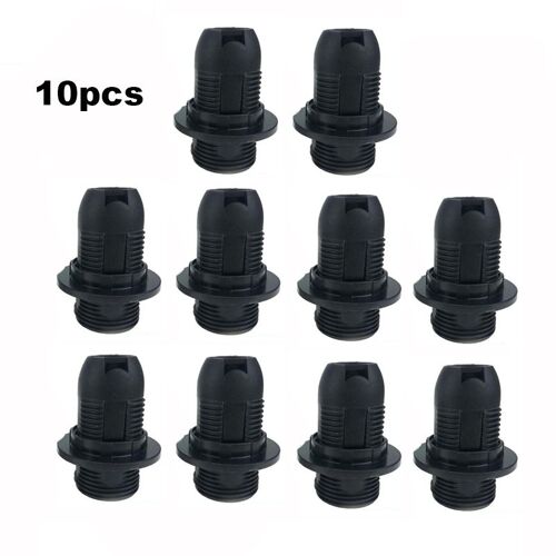 Support De Lampe E14, Blanc Noir 2a, 10 Pièces, Vis À Dent Complète, Économie D'énergie, Tête D'ampoule Led, Raccord De Douille, Base De Lumière Vintage