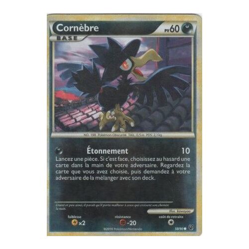 Carte Pokémon "Cornèbre" Pv60 Holo Reverse 58/90