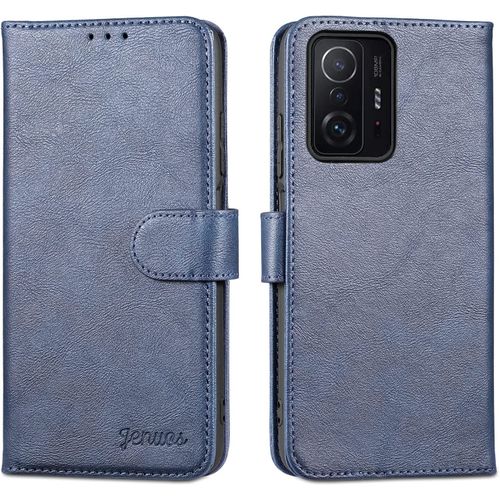 Coque Pour Xiaomi 11t Et Xiaomi 11t Pro, Housse 11t/11t Pro [Porte Carte][Rfid Blocage] Portefeuille-Bleu-6.67"" (M11t-Sg-De)