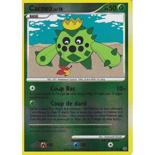 Carte Pokemon - Cacnea - 67/127 - Reverse - Platine -