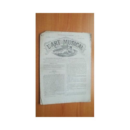 L' Art Musical Musique Th??Tre Beaux-Arts Para?T Tous Les Jeudis 14e Ann?E N? 42 : 21 Octobre 1875