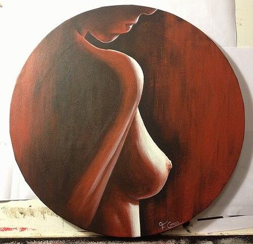 "Rouge Indiscret" Peinture Originale Florence Gros