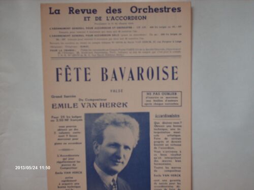 Emile  Van  Herck  //  Fete  Bavaroise   /   Partition