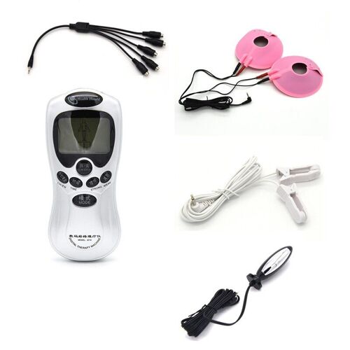 Kit De Jouets Sexuels Électro-Chocs, Pinces À Mamelon Électriques Avec Prise Anale, Stimulation Électrique, Coussinets De Mamelon De Massage Avec Câble Médical 5 En 1