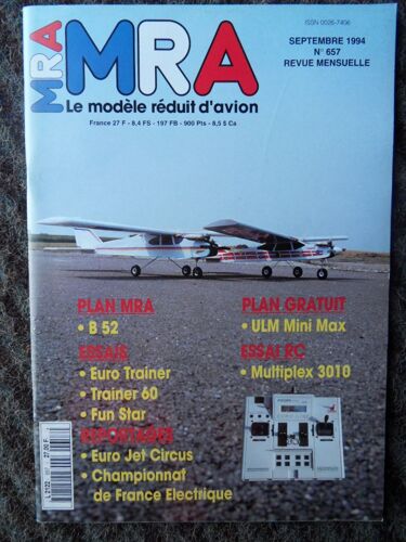 Mra Le Modele Reduit D Avion N°657-Septembre 1994