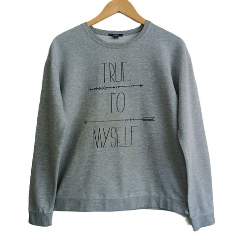 Sweat Gris. True To Myself. Kiabi. Taille M
