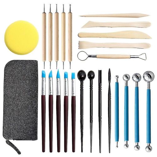 1 Set Of 25 Pcs Diy Polymer Clay Carving Tool Polymer Clay Tools Modeling Tools