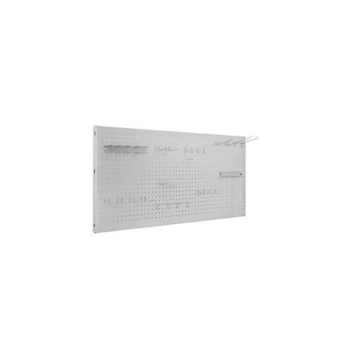 Fond perforé métallique 1500 x 600 x 35 mm - KIT PANELCLICK - Galvanisé - 22 Crochets - 8 Accessoires