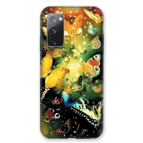 Coque Renforcée Pour Samsung Galaxy S20 Fe / S20fe Papillon Jaune