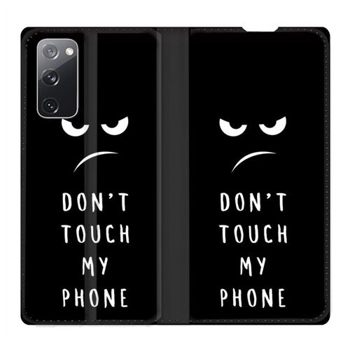 Housse Cuir Portefeuille Pour Samsung Galaxy S20 Fe / S20fe Humour Don't Touch