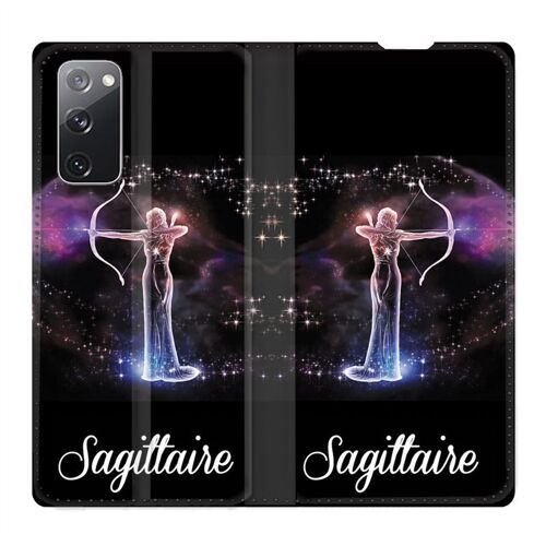 Housse Cuir Portefeuille Pour Samsung Galaxy S20 Fe / S20fe Signe Zodiaque 2 Sagittaire