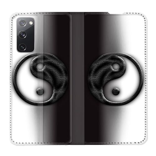Housse Cuir Portefeuille Pour Samsung Galaxy S20 Fe / S20fe Yin Yang 3d