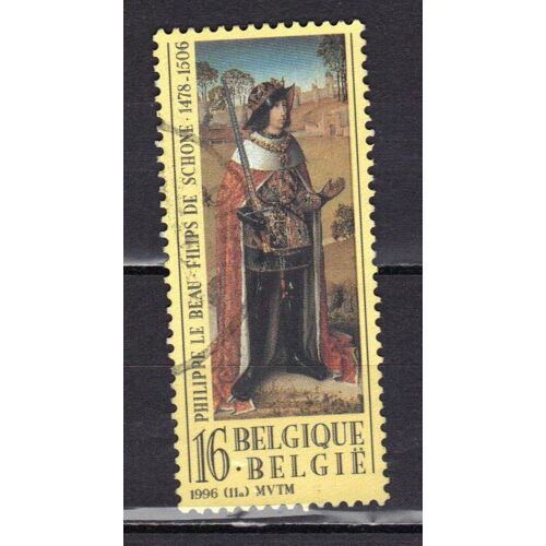 Belgique 1996 : Portrait En Pied De Philippe Le Beau - Timbre Oblitéré