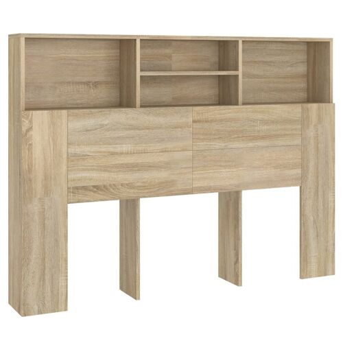 Vidaxl Armoire De Tête De Lit Chêne Sonoma 140x19x103,5 Cm