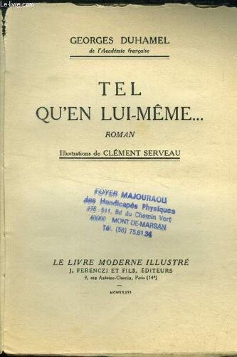 Tel Qu En Lui-Même,Collection Le Livre Moderne Illustré