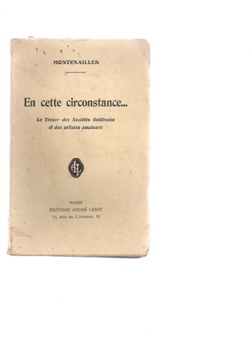 En Cette Circonstance