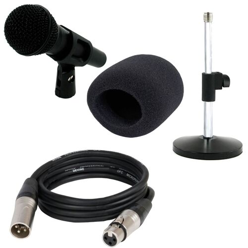 Devine DM 58 avec support de table, pince, câble et bonnette anti-vent