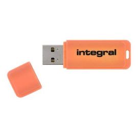 Cle USB 2.0 Integral Neon 8Go Orange