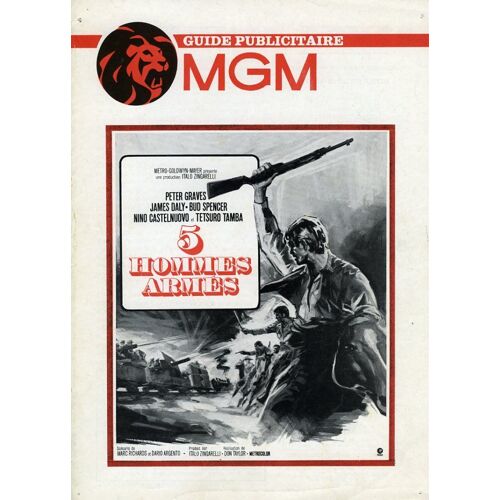 Cinq / 5 Hommes Armés, Synopsis Dépliant, Don Taylor, Italo Zingarelli, Peter Graves, Bud Spencer
