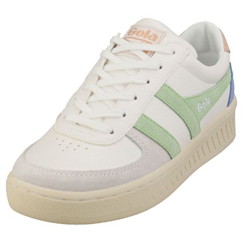 Gola Grandslam Trident Femme Baskets Plate-forme Blanc Vert