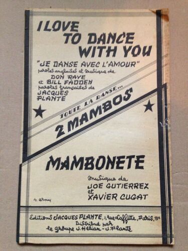 Toute La Danse...2 Mambos      Ilove  To  Dance  With  You    2 Iém Mambonette