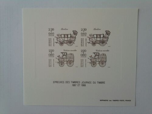Epreuves Timbres, Journée Du Timbre 1987 & 1988