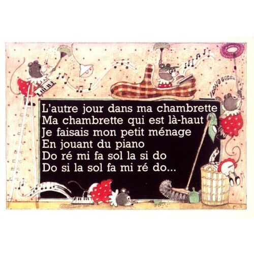 Comptine   L'autre Jour Dans Ma Chambrette (Monique Touvay)