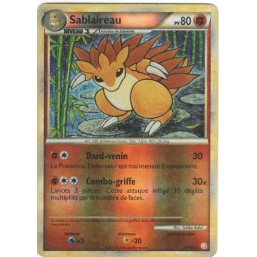 Carte Pokémon "Sablaireau" Pv80 Holo Reverse 29/123