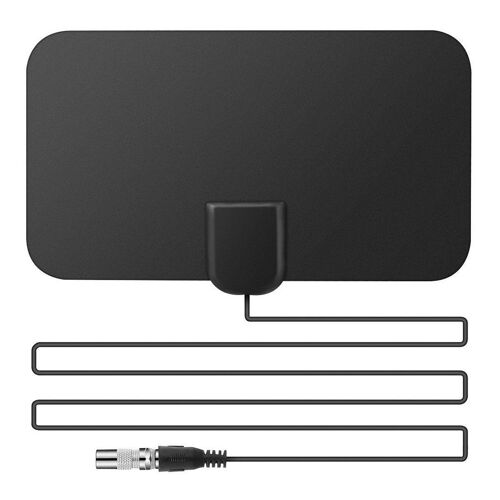 Antenne TV intérieure HDTV Freeview, amplificateur numérique, longue portée de 50 milles, plaque fine