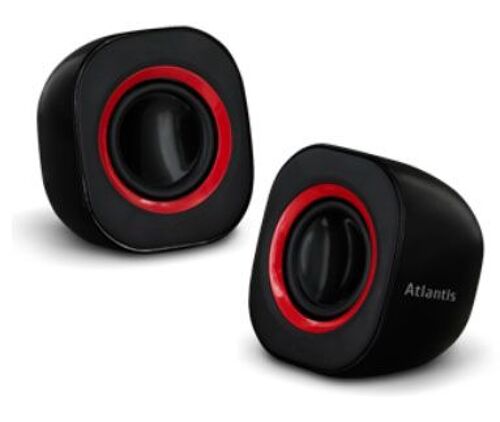 Atlantis Linea Premium SoundPower 410 - Haut-parleurs - pour PC - 5 Watt (Totale) - noir