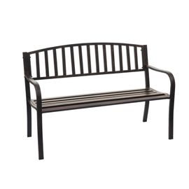 Banc De Jardin Hwc-F43, Banc Du Parc, 2 Places, Acier Thermolaqué   Bronze Vintage