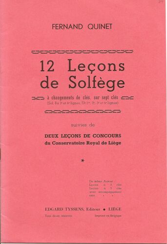 12 Leçons De Solfège À Changement De Clés Sur 7 Clés