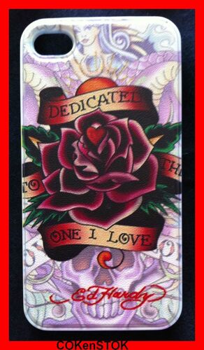 Ed Hardy Housse Coque Arriere Rigide Pour Iphone 4g Et 4s "Dedicated To The One I Love"